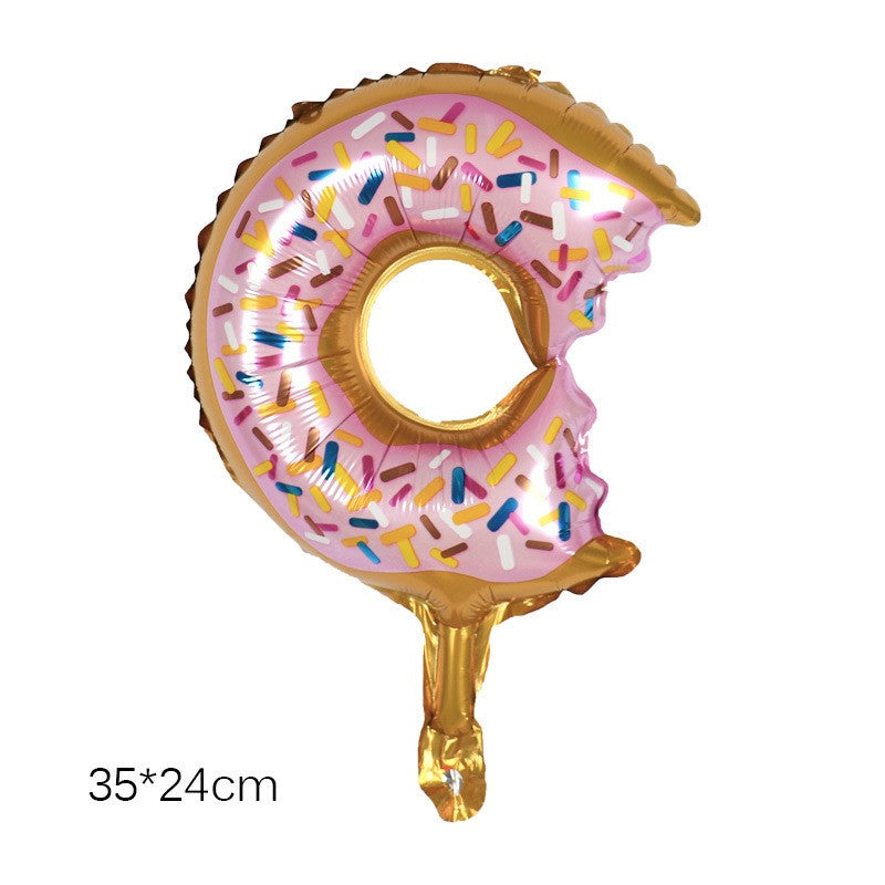 32Inch Donut globos Foil Balloon Fruit Ice Cream Helium Balloon Birthday Party Decoration Kids Toy Sweet Digital baby shower
