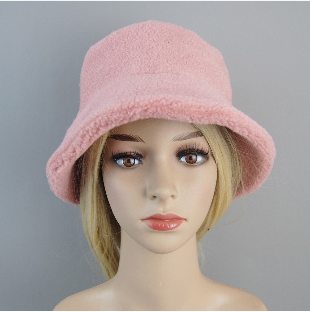 Chapéu de Pele de Carneiro Shearling Partículas Chapéus Femininos Inverno Quente Clássico Luxuoso Bonés de Alta Qualidade Chapéu Feminino Moda Novo Design Chapéu de Balde