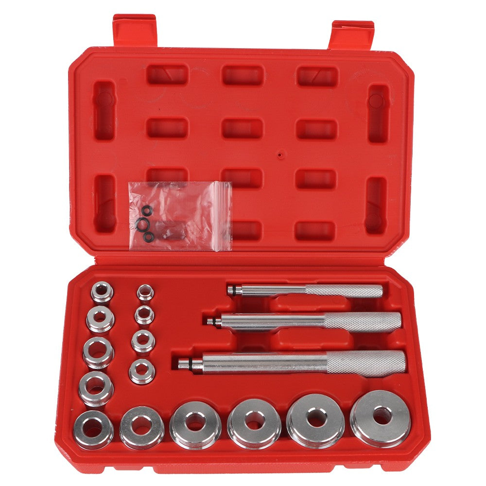 Kit de reparo de ferramentas para desmontagem de rolamentos, 17 peças/conjunto, instalador e extrator de selo, ferramentas automotivas, kit de rolamento de roda de alumínio