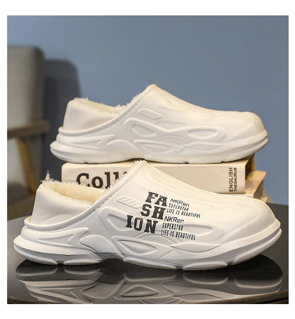 Winter Warm Sandals Women&Men Shoes Indoor Outdoor Slides Cotton Pantoffels Casual Clogs Fur Easy On Off House Floor Slippers