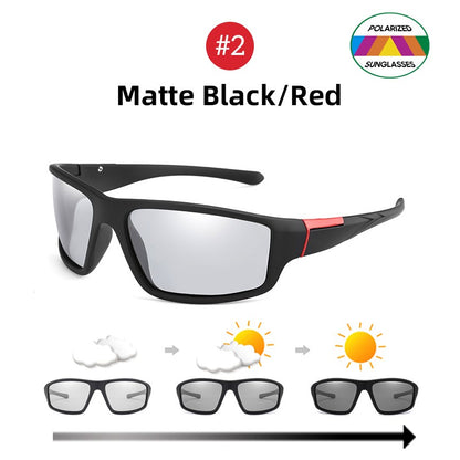 Óculos de Sol Fotocromáticos VIVIBEE Masculino Óculos Esportivos Pretos Feminino com Mudança de Cor Polarizados para Dirigir 2025 Óculos de Sol com Descoloração