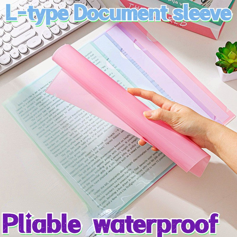 8pcs A4 Letter Size Plastic Clear Cut Flush Folder Document Protector for Home School Office Supplies