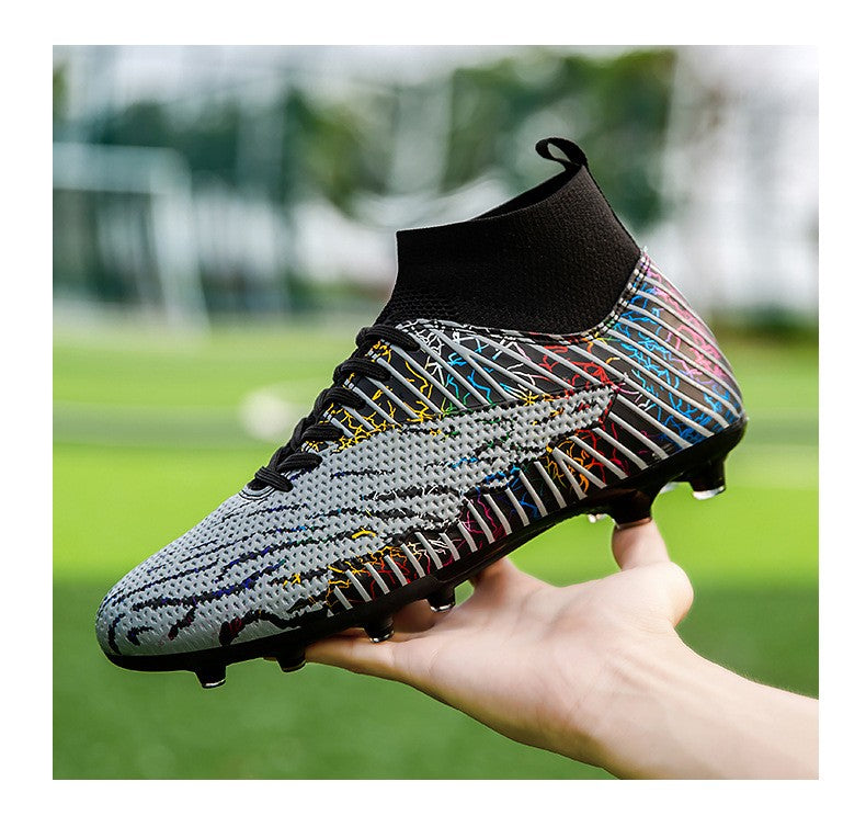 Men Light Soccer Shoes Size 35-45 Boys Soccer Shoes Football Boots High Ankle Kids Cleats Training Sport Sneakers Football Shoes