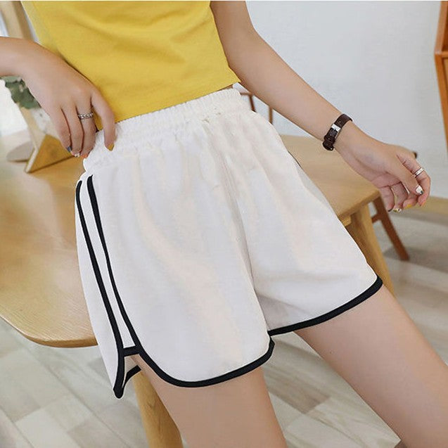Summer Men and Women casual loose straight shorts lady stylish thin breathable wide leg gym short pants Women yoga Shorts