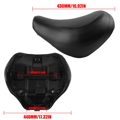 Almofada de assento de motocicleta preta, banco dianteiro e traseiro do passageiro para Suz-uki Volusia VL800 2001 2002 2003 2004 VL 400 800