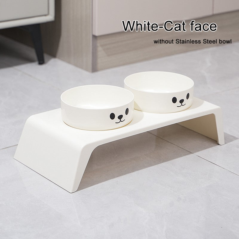 Tigelas Elevadas para Cães Suporte Alto com Tigelas Duplas de Aço Inoxidável para Alimentos e Água para Cães e Gatos de Pequeno, Médio e Grande Porte