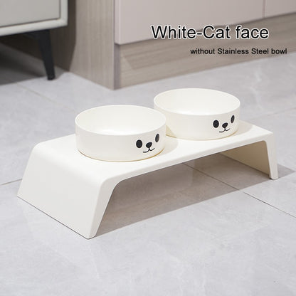 Tigelas Elevadas para Cães Suporte Alto com Tigelas Duplas de Aço Inoxidável para Alimentos e Água para Cães e Gatos de Pequeno, Médio e Grande Porte