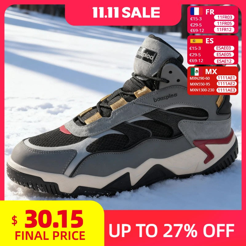 Baasploa New Men's Shoes Outdoors Walking Sneakers Waterproof Shoes Comfort Tenis for Men Non-Slip