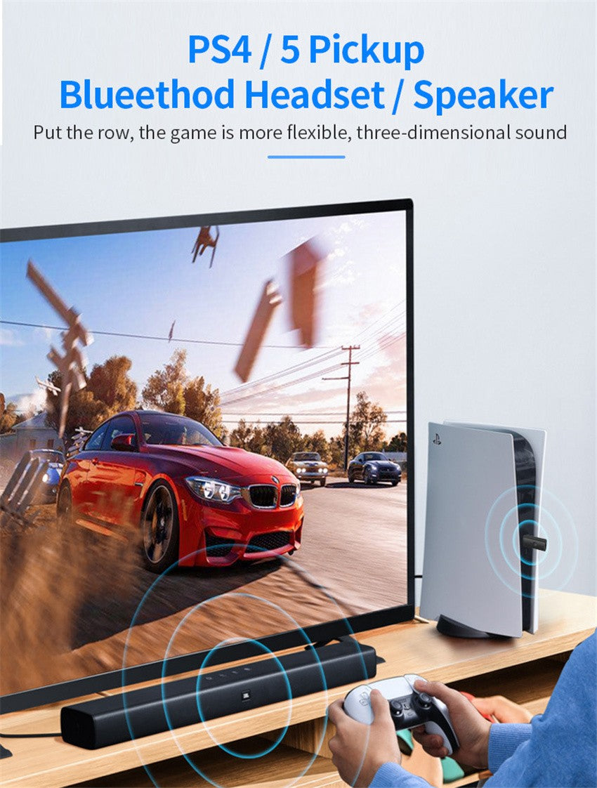Adaptador Transmissor de Áudio Sem Fio Divisor Bluetooth Para 2 Fones de Ouvido Funcionando Juntos, 2 Fones de Ouvido Sem Fio Tocando Juntos
