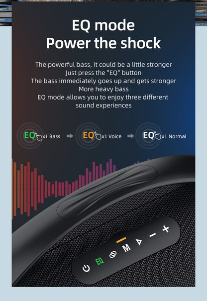 Caixa de Som Bluetooth ZEALOT-S97 80W Potente, Sem Fio com Alça Portátil, para Festa, Acampamento, Luz Colorida RGB