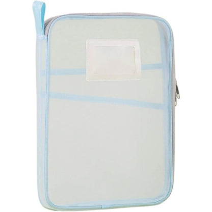 Organizador de Arquivos de Malha com Zíper Transparente, Design Ergonômico para Armazenamento em Escolas, Escritórios e Casas