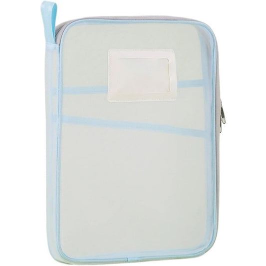 Organizador de Arquivos de Malha com Zíper Transparente, Design Ergonômico para Armazenamento em Escolas, Escritórios e Casas