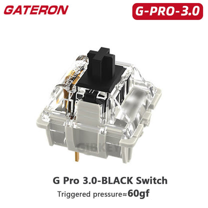 Switch Gateron White Yellow Silver Pro 2.0 V2 3 pin RGB linear Tátil Vermelho Marrom para teclado mecânico hot-swappable