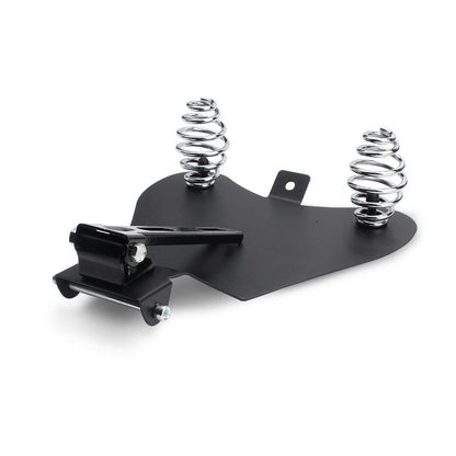 1 CONJUNTO Banco Solo de Couro Retrô para Moto com Suporte de Mola de 3" para Harley Custom Chopper Sportster Bobber Honda Yamaha Kawasaki