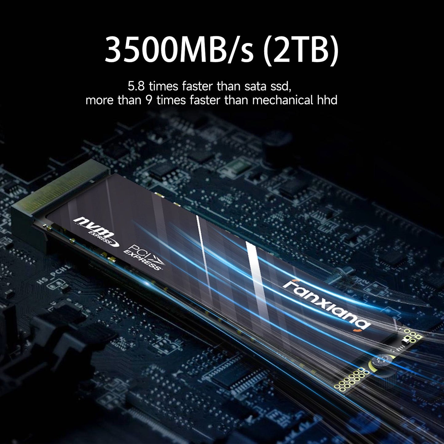 Fanxiang S501Q 3500MB/s M.2 SSD Disco Rígido 512GB 1TB 2TB PCIe 3.0 NVMe M2 SSD Unidade de Estado Sólido Interna para Laptop Desktop PC