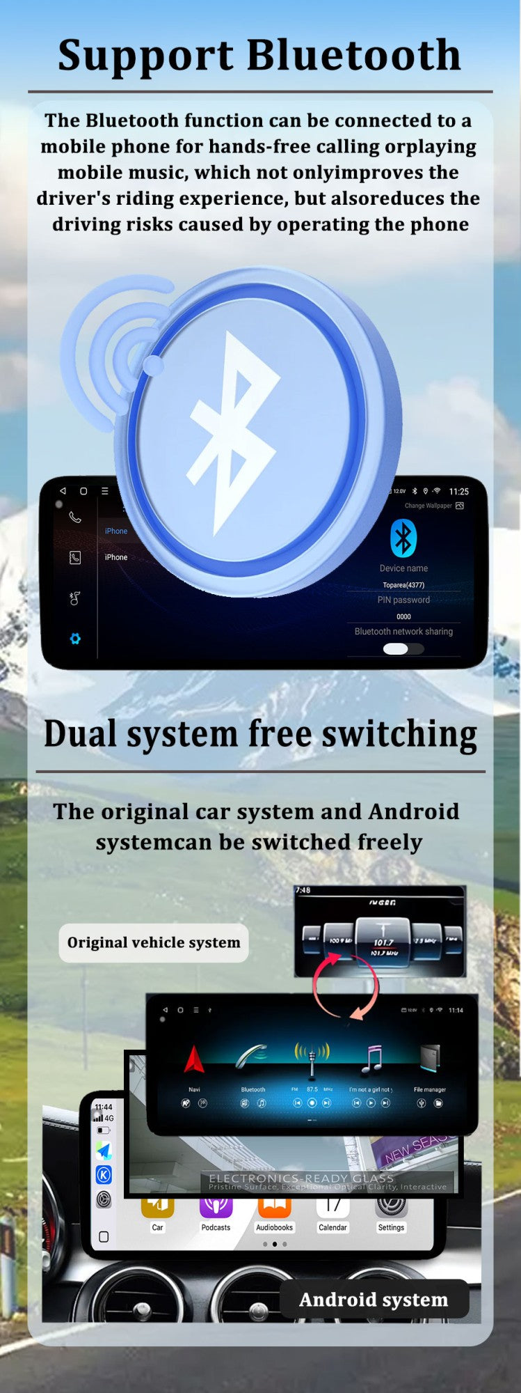 Wireless Carplay BT GPS Navi Tela ultrafina 4G Android 15 Carro Vídeo Player Multimídia Para Mercedes Benz GLK X204 2009 - 2012