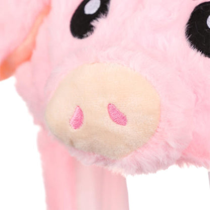 Women Girls Soft Warm Moving Jumping Rabbit Pinch Airbag Animals Ear Hat Funny Cap Plush