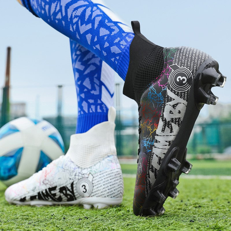 New Football Boots For Man, High Top FG/TF Soccer Shoes High Quality Kids Anti-Slip Grass Training Soccer Cleats Wide Size 31-48