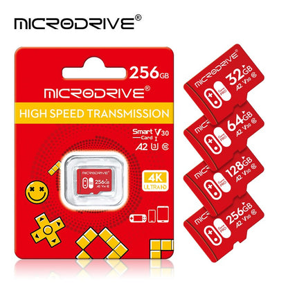 Cartão de Memória de Alta Velocidade A2 V30 U3 32GB 64GB 128GB 256GB Flash UHS-3 Cartão Micro Mini SD para Câmera 4K HD / TV / Jogo / Gopro UAV