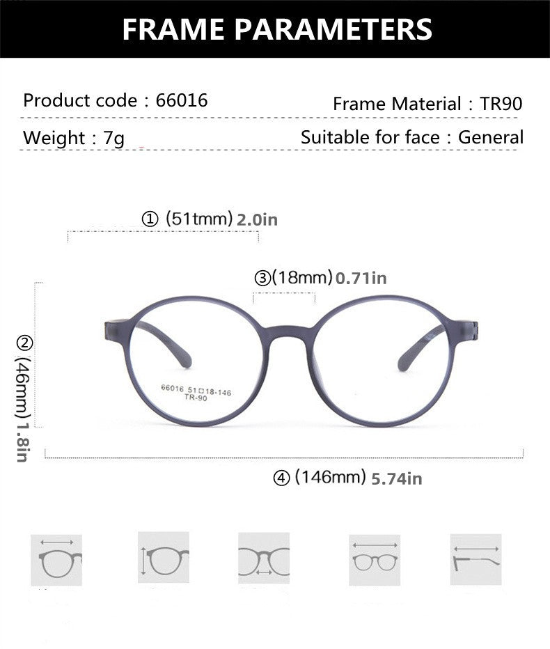 Óculos Ultraleves TR90 para Computador, Anti-Luz Azul, Proteção Ocular para Mulheres e Homens, Design Retrô Sem Parafusos, Óculos de Leitura Redondos