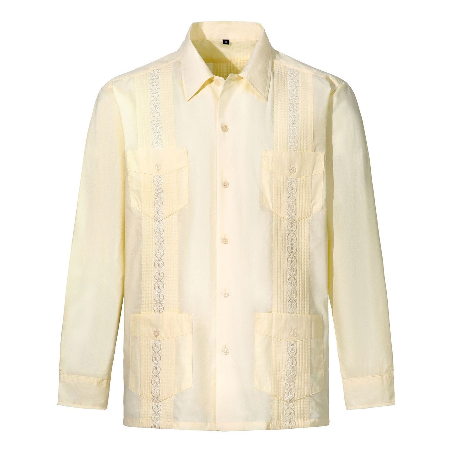Hawaiian Shirts Men Advanced Breathable Trendy Men'S Guayabera Long Sleeve Button Up Cuban Beach Casual Embroidered Dress ????