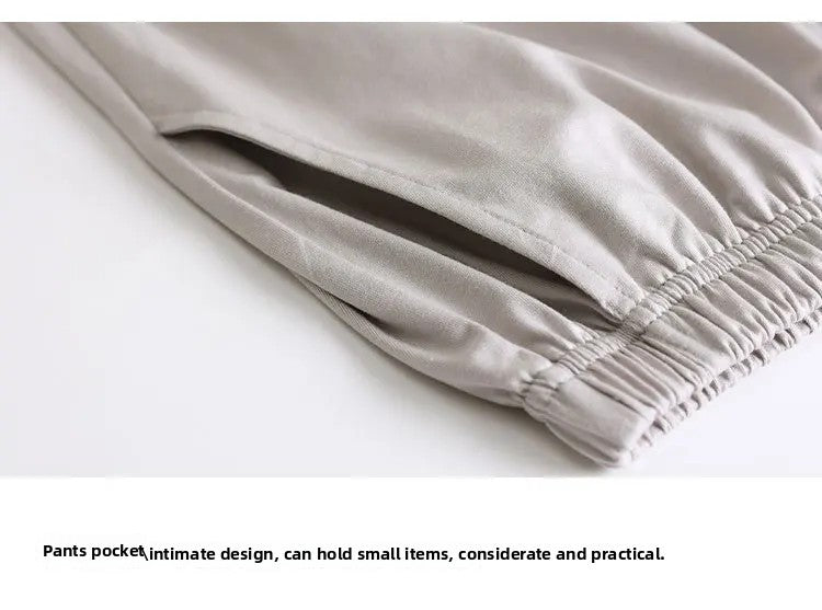 Men's Modal Sleepwear Loose Fit Casual Thin Home Pants Spring Autumn Summer Comfortable Lightweight Men's Drawstring Sweatpants