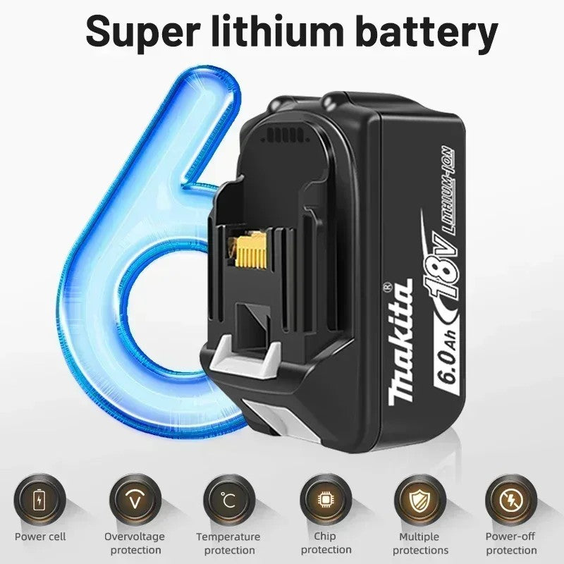 Bateria Original Genuína Makita 6Ah 6000mAh 18V Makita BL1860 BL1850B BL1850 BL1840 BL1830B bateria de lítio recarregável makita