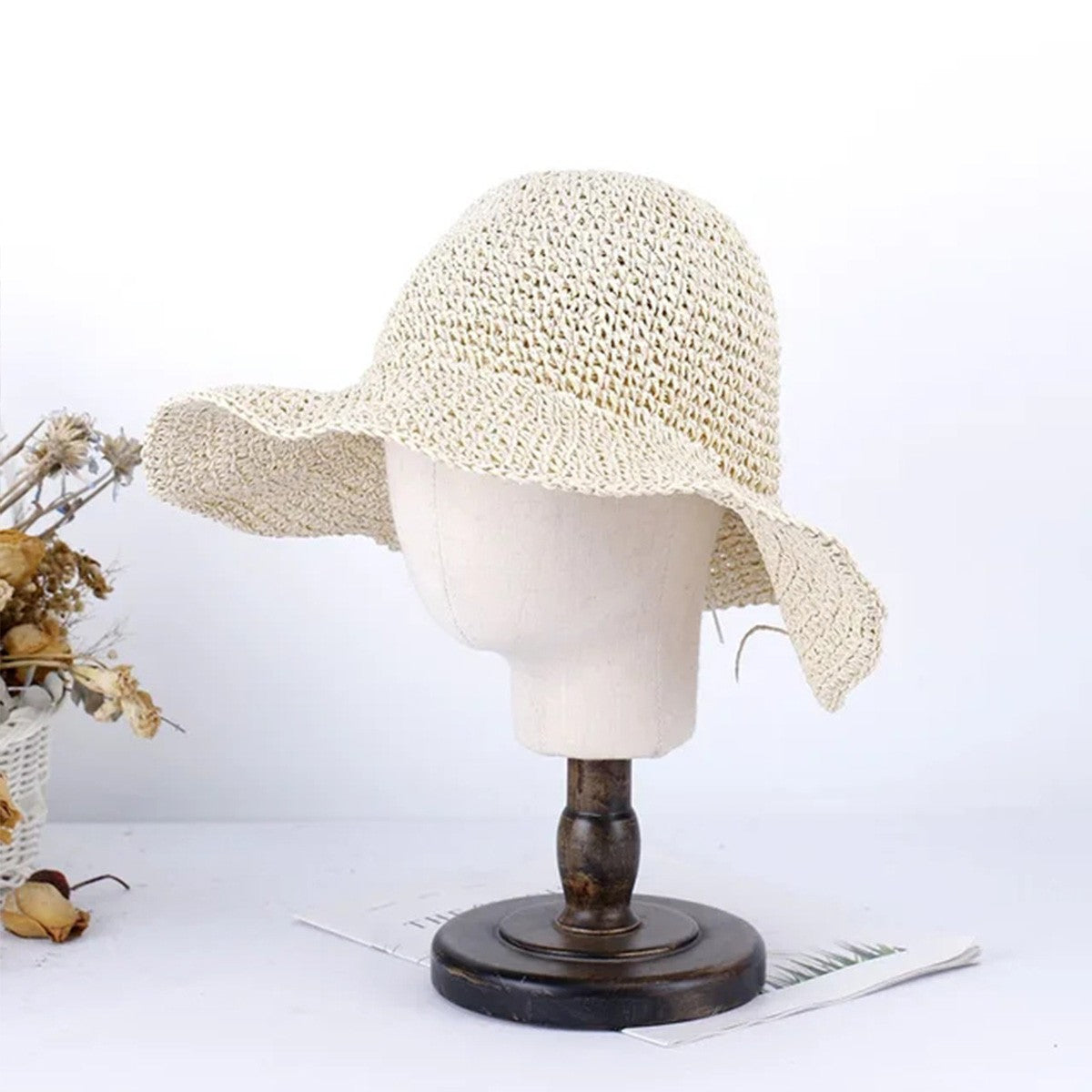 Summer Beach Korean Straw Hat for Women Visor Bucket Hat Hand Weaving Panama Girl Fishing Chapeau Sun Hats for Women