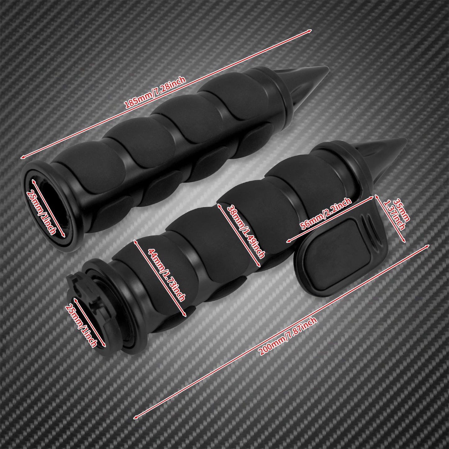 Manoplas de Guidão de Moto 1" 25mm Universal Para Harley Sportster XL1200 Touring Street Glide FLHR Dyna FXDL FLS
