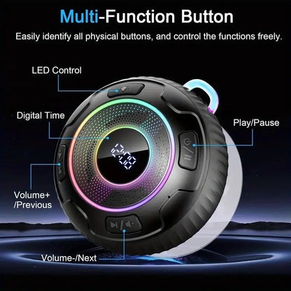 2025 Wireless Speaker S5 IPX7 Waterproof ENC Speakers IPX7 Waterproof Built-in Mic 10 hours Bluetooth Shower Speakers subwoofer