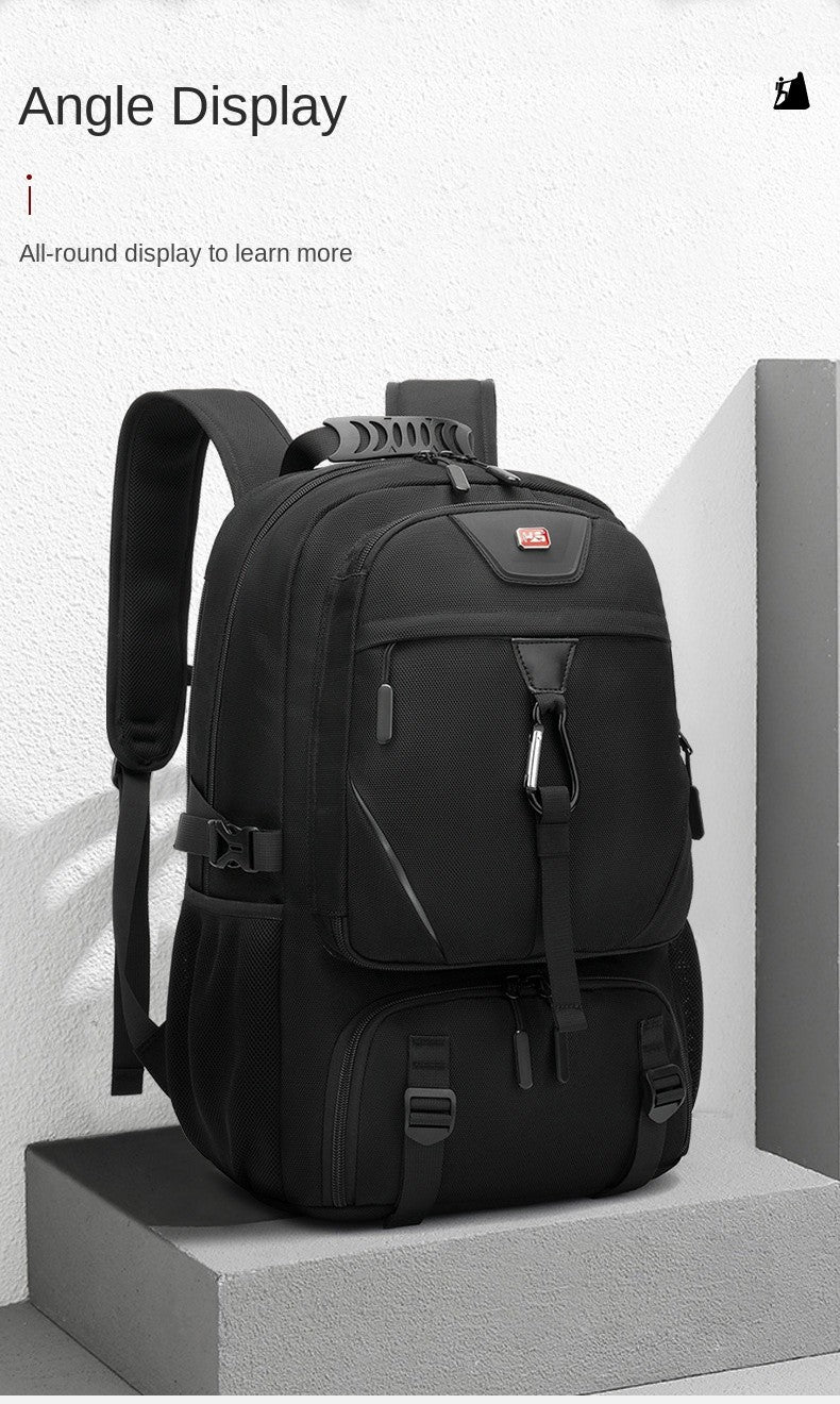 Mochila Masculina Unisex 50/60/80L Externa USB de Grande Capacidade para Viagem Mochila Esportiva para Trekking, Caminhada, Acampamento