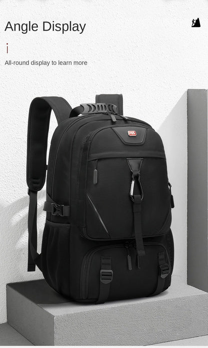 Mochila Masculina Unisex 50/60/80L Externa USB de Grande Capacidade para Viagem Mochila Esportiva para Trekking, Caminhada, Acampamento