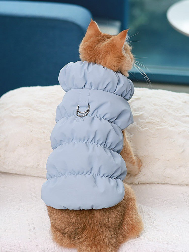 Roupa de cachorro com alças quentes, jaquetas de algodão, jaquetas de duas pernas para animais de estimação, roupas de cachorro de porte médio, roupas de outono-inverno
