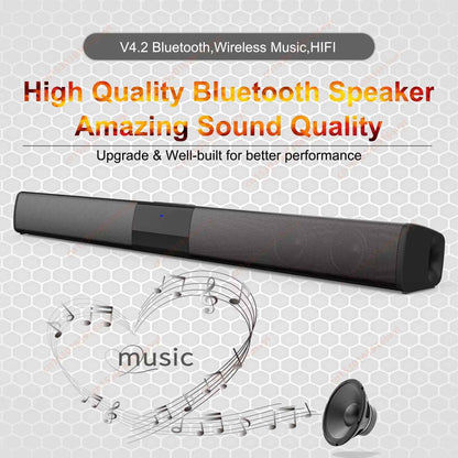 Poderoso Alto-falante Bluetooth Sem Fio para Home Theater Computador TV Carro Soundbar Subwoofer com Graves Fortes Rádio caixa de som