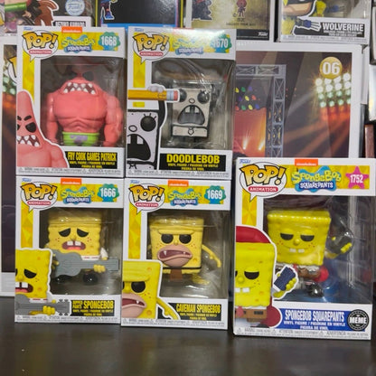 Anime Bob Esponja Modelo Funko Pop Calça Quadrada Boneco de Ação Tentáculos Figura de Vinil Decoração de Mesa Enfeite Brinquedo Edição Limitada Presente