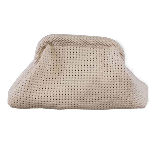 Summer Beach Clutch Bag Solid Color Small Crochet Handbag Knitting Dumpling Clutch for Women Casual Hollow Out Pouch