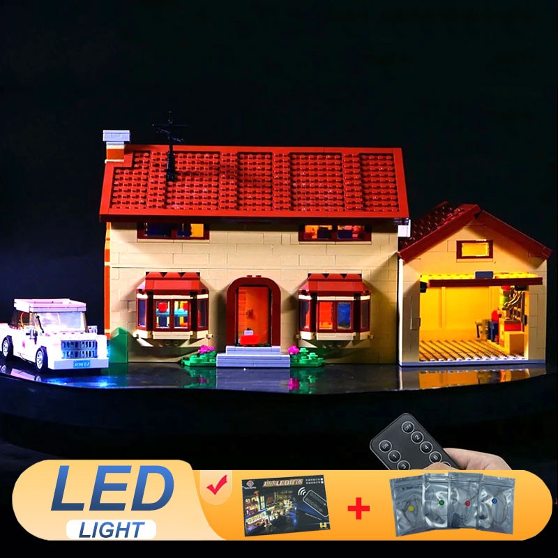 Kit de Luz LED Para LEGO 71006 A Casa dos Simpsons compatível 16005 Presente DIY (Não Inclui Blocos de Montar Kits de Tijolos Modelos)
