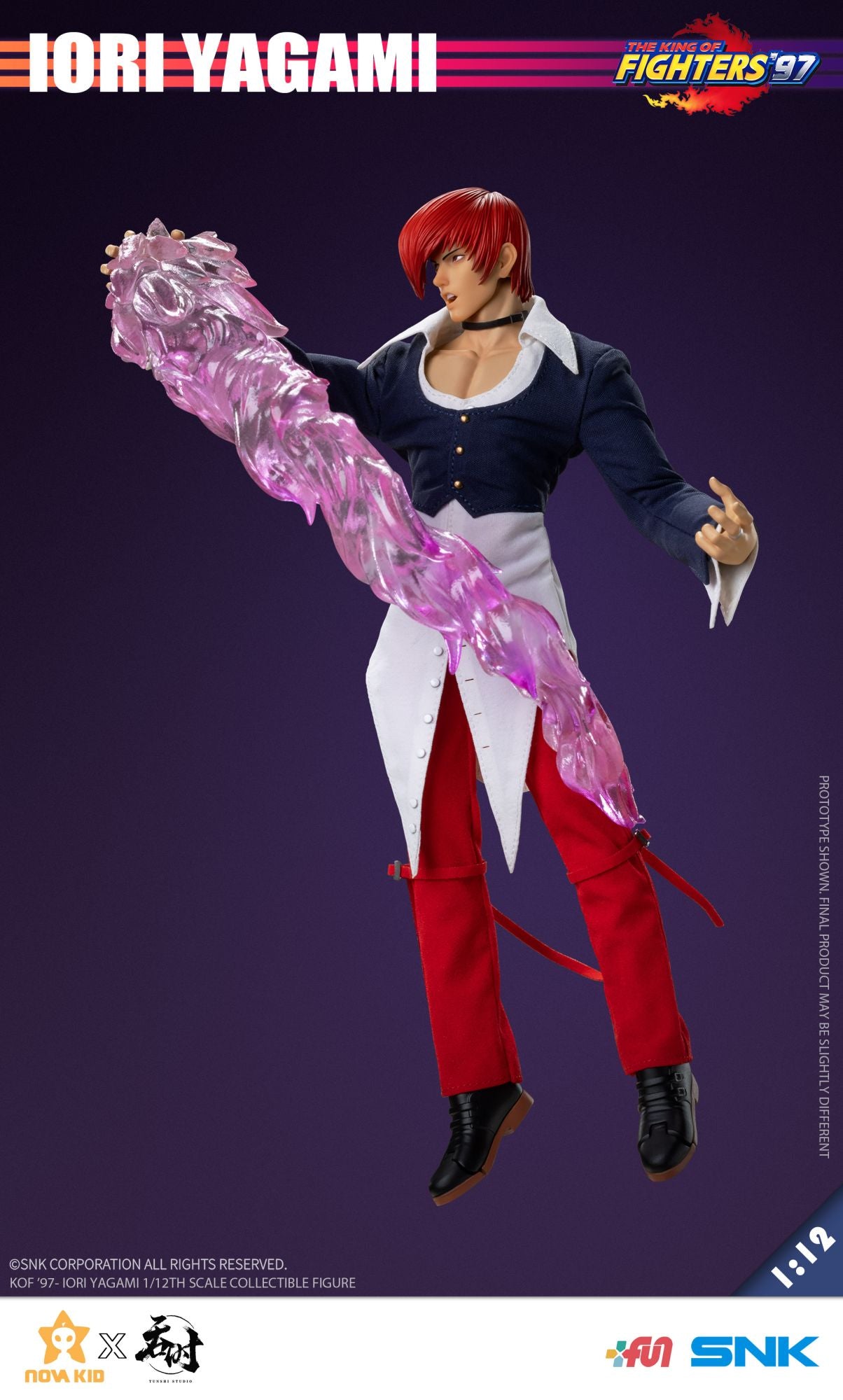 Em Estoque Tunshi Studio SNK 1/12 TS-XXZ-008 King Of Fighters 97 Iori Yagami Conjunto Completo Boneco Colecionável Escala Presente de Natal
