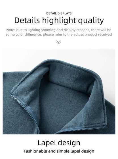 2025 New Style Stand Collar Sweater Half Zipper Pullover Long Sleeve Polar Fleece Men's Autumn And Winter Thick Base Warm