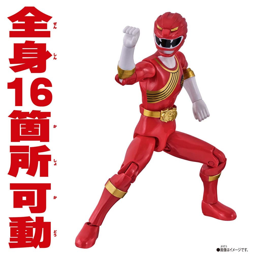 Em estoque, original Bandai Action Hero Super Sentai Power Rangers Coleção Red Rangers Bonecos de Ação Modelo Brinquedo Presente