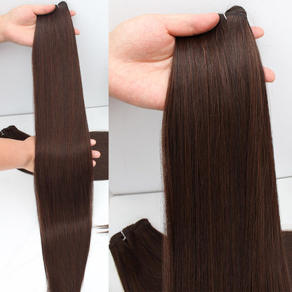 Cabelo Sintético Russo Liso de 65cm 200g, Extensões de Cabelo de Fibra com Bio Proteína Resistente ao Calor, Rabo de Cavalo para Cosplay