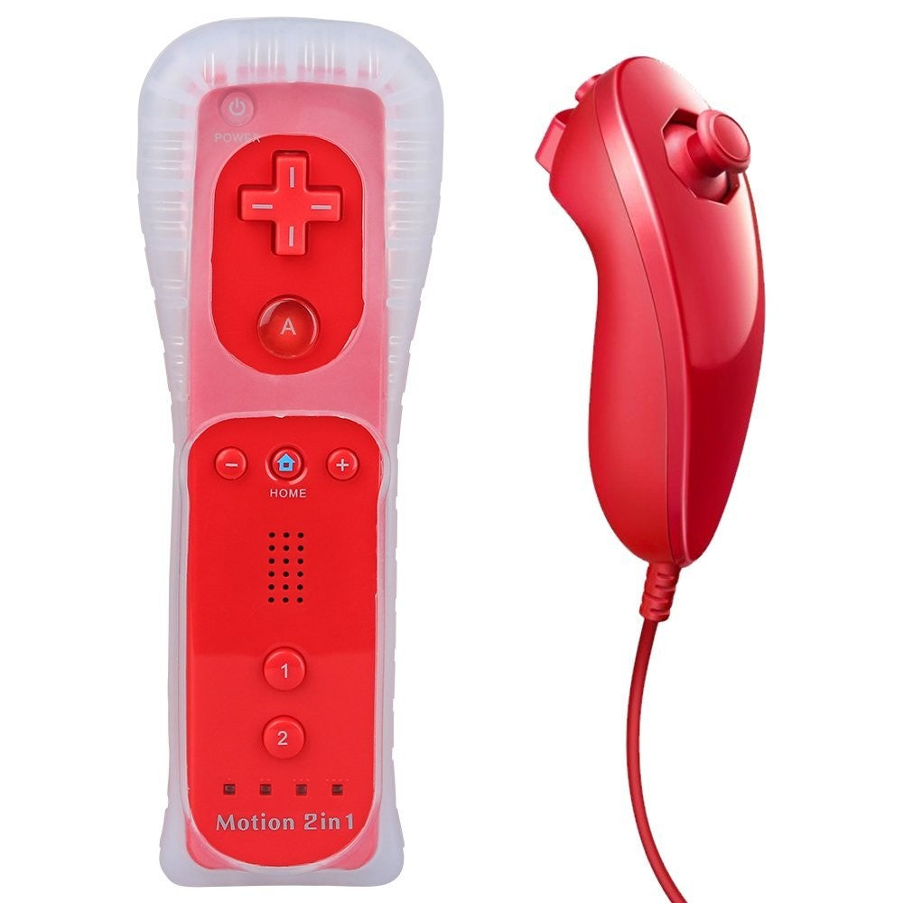 STORM WYRM Controllers Compatible for Wii and Wii U with Built in Motion Plus, Controller with Silicone Case and Wrist WU001