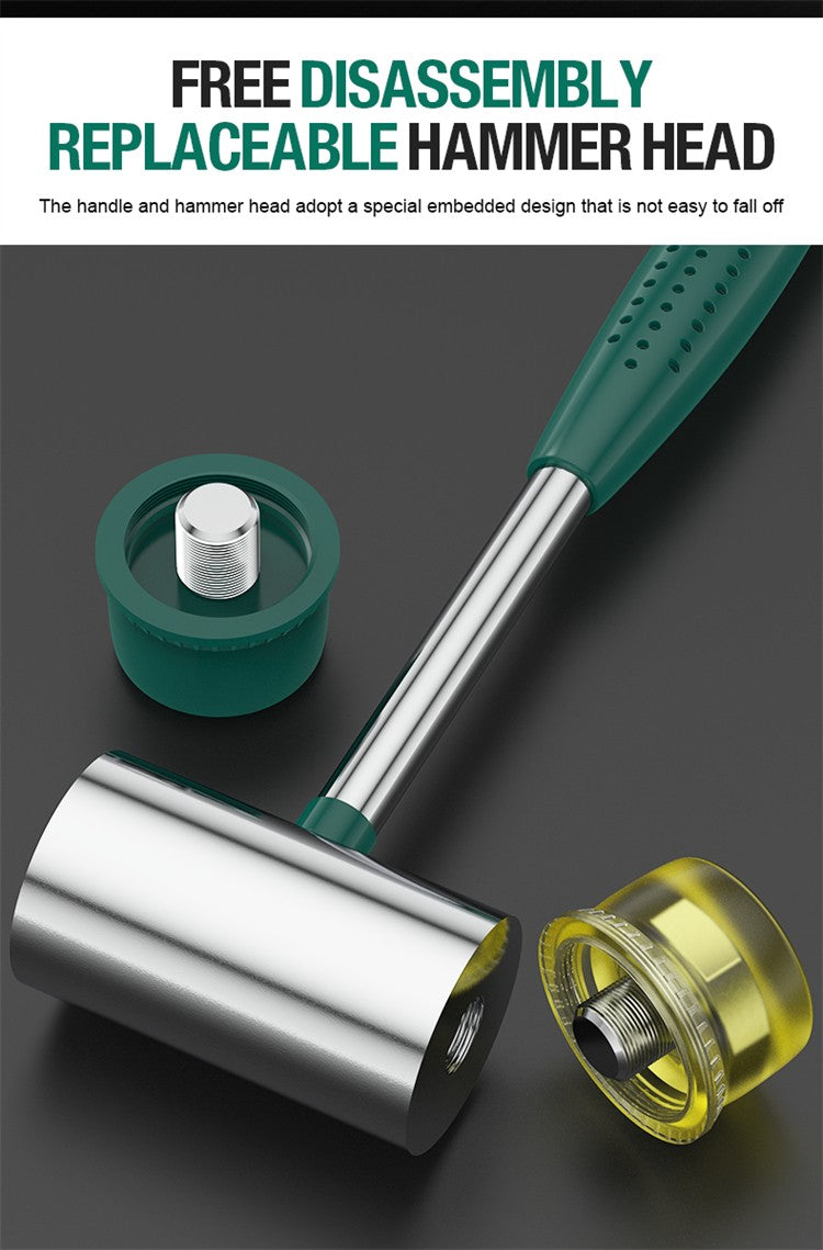 WYNN'S Double-Faced Soft Hammer Mallet Rubber Hammer for Home Flooring Decoration Installation Hand Tool Jewelry Craft DIY Work