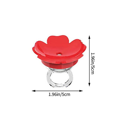 Alimentadores de anel para beija-flor em formato de flor, bebedouros de pássaros para exterior, jardim, quintal, bebedouros para pássaros de estimação, suprimentos para beber água.