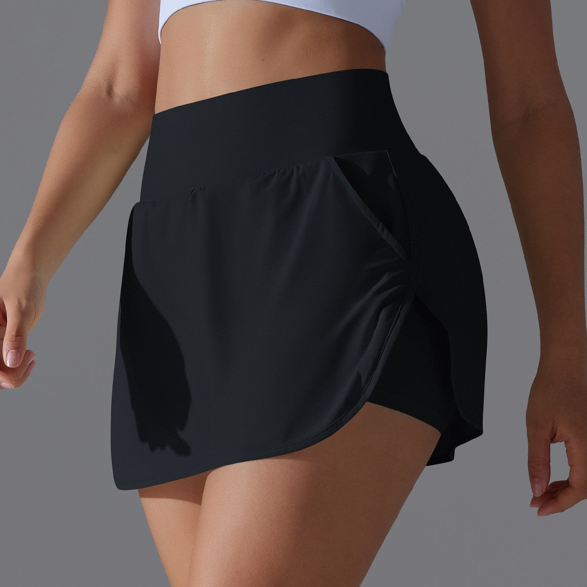 Sports Yoga Skirt Women 2 in 1 Badminton Tennis Skirt With Shorts High Waist Breathable Sweat Skirt Athletic Fitness Golf Skorts