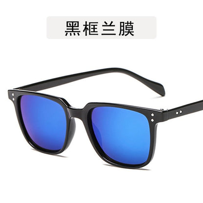 fashion rectangle rivet Tony Stark Sunglasses 2022 brand designer retro Iron Man Glasses vintage oculos de sol masculino uv400