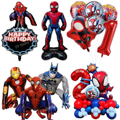 Spidey Giant Balloons Red Spider Aluminum Foil Balloon Superhero Birthday Party Decoration Party Photo Props Baby Shower Globos