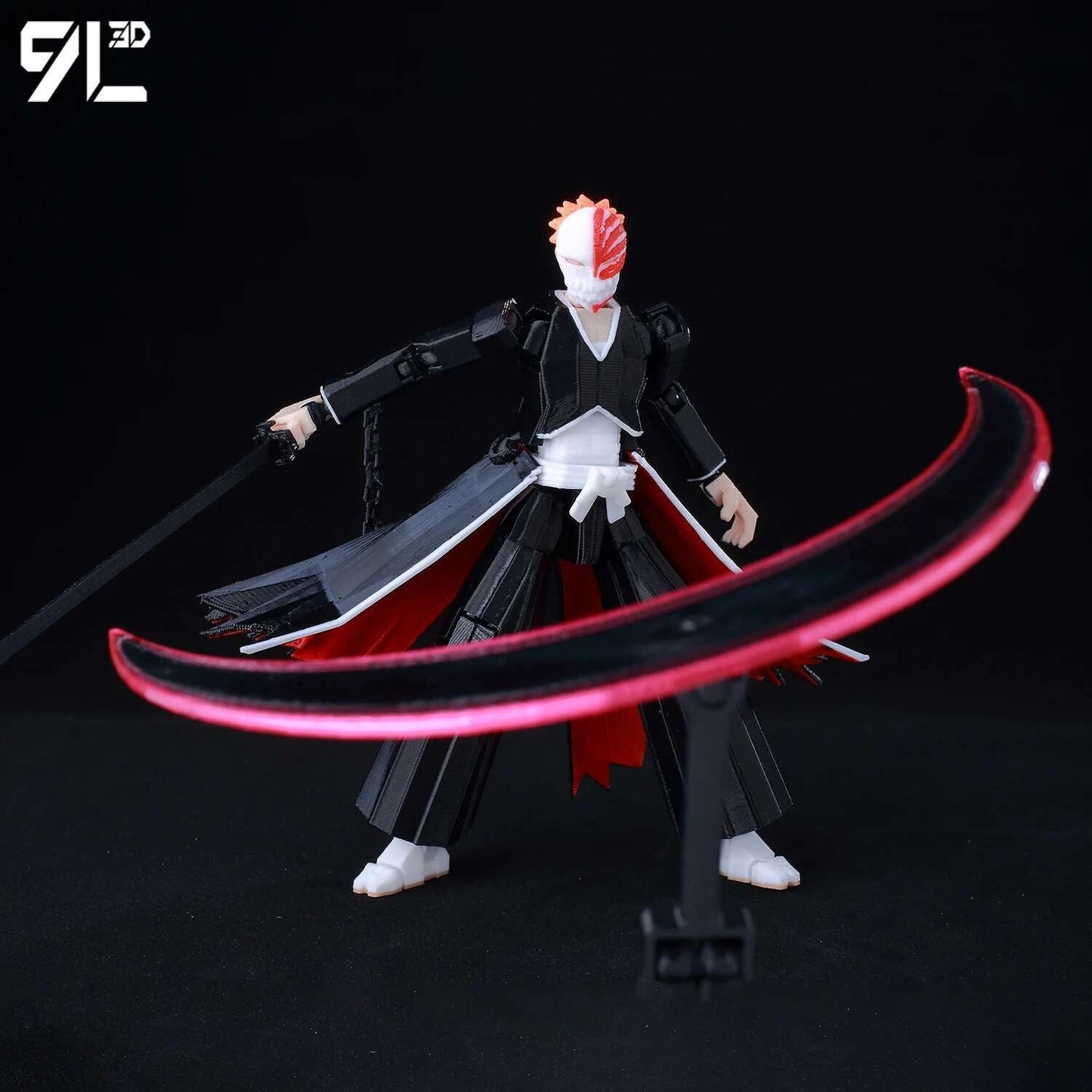 9L3D Lucky13 Titan 13 Ichigo Kurosaki Anime Action Figure Dummy 13 Espada Posável Máscara Oca Modelo Decoração Surpresa de Aniversário