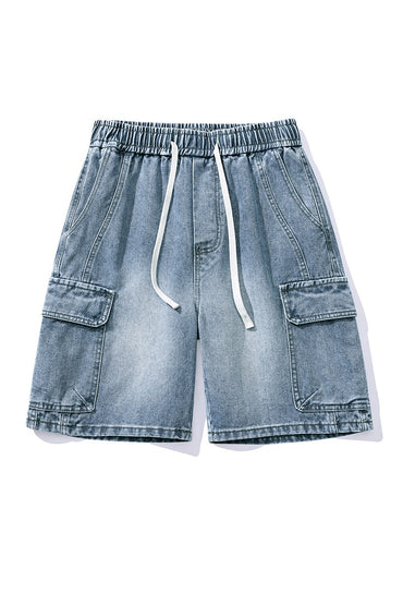 New tooling summer men's and women's casual outdoor cotton denim shorts loose sports breathable quick drying pants