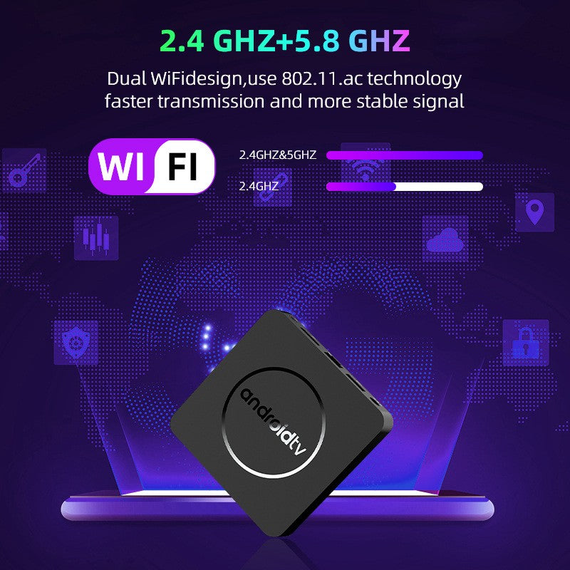 Q10 Android14 8K HDR10+ Smart TV Box Allwinner H313 128G Dual Wifi BT5.0 Set Top Box Media Player with Google Voice Assistant